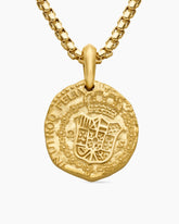 Shipwreck Coin Amulet  in 18K Yellow Gold, 21mm